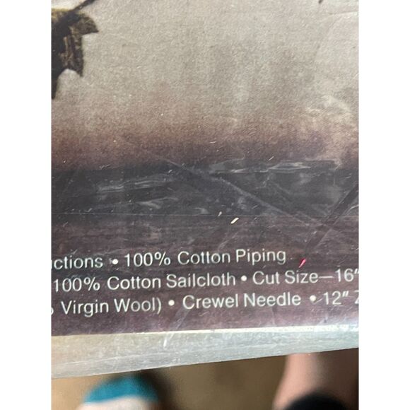 Avon Owl Mates Needlepoint Pillow 14"X14" Embroidery Kit Crewel Vintage New NOS - Picture 4 of 6